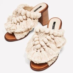 NEW hard to find Zara Boho Mules